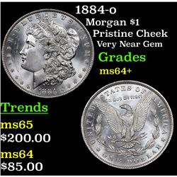 1884-o Morgan Dollar $1 Grades Choice+ Unc