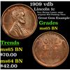 Image 1 : 1909 vdb Lincoln Cent 1c Grades GEM Unc BN