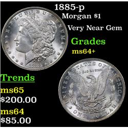 1885-p Morgan Dollar $1 Grades Choice+ Unc
