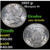 Image 1 : 1897-p Morgan Dollar $1 Grades Unc Details