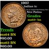 Image 1 : 1907 Indian Cent 1c Grades Select+ Unc BN