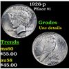 Image 1 : 1926-p Peace Dollar $1 Grades Unc Details