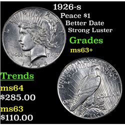 1926-s Peace Dollar $1 Grades Select+ Unc