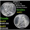 Image 1 : 1926-s Peace Dollar $1 Grades Select+ Unc
