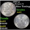 Image 1 : 1887-p Morgan Dollar $1 Grades Select Unc