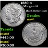 Image 1 : 1889-o Morgan Dollar $1 Grades Select Unc