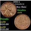 1931-s Lincoln Cent 1c Grades Select AU