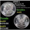 Image 1 : 1880-s Morgan Dollar $1 Grades GEM+ Unc