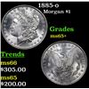 Image 1 : 1885-o Morgan Dollar $1 Grades GEM+ Unc