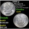 Image 1 : 1888-p Morgan Dollar $1 Grades GEM Unc