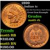Image 1 : 1899 Indian Cent 1c Grades GEM Unc RB