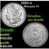 Image 1 : 1881-o Morgan Dollar $1 Grades Unc Details