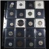 Image 1 : Page of 20 Mixed coins Buffalo 5c, Braided Hair 1c, Washington 25c, Barber 10c, Indian 1c, Jefferson