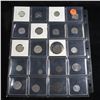 Image 2 : Page of 20 Mixed coins Buffalo 5c, Braided Hair 1c, Washington 25c, Barber 10c, Indian 1c, Jefferson