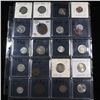 Image 1 : Page of 20 Mixed coins Standing Liberty 25c, Braided Hair 1c, Washington 25c, Liberty 5c, Indian 1c,