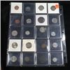 Image 2 : Page of 20 Mixed coins Standing Liberty 25c, Braided Hair 1c, Washington 25c, Liberty 5c, Indian 1c,