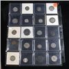 Image 2 : Page of 20 Mixed coins Barber 25c, Braided Hair 1c, Washington 25c, Jefferson 5c, Indian 1c, Buffalo