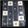 Image 2 : Page of 20 Mixed coins Barber 10c, Braided Hair 1c, Washington 25c, Liberty 5c, Indian 1c, Buffalo 5