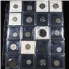 Image 1 : Page of 20 Mixed coins Mercury 10c, Braided Hair 1c, Washington 25c, Liberty 5c, Indian 1c, Buffalo 