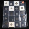 Image 2 : Page of 20 Mixed coins Barber 25c, Braided Hair 1c, Washington 25c, Jefferson 5c, Indian 1c, Buffalo