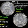 Image 1 : 1861-p Seated Liberty Half Dime 1/2 10c Grades Select+ Unc