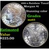 Image 1 : 1881-s Rainbow Toned Morgan Dollar $1 Grades Select Unc