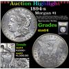 Image 1 : ***Auction Highlight*** 1894-s Morgan Dollar $1 Graded Choice Unc By USCG (fc)