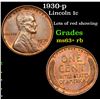 Image 1 : 1930-p Lincoln Cent 1c Grades Select+ Unc RB
