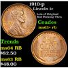 Image 1 : 1910-p Lincoln Cent 1c Grades Select+ Unc RB