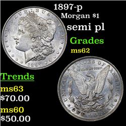 1897-p semi pl Morgan Dollar $1 Grades Select Unc