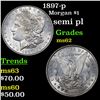 Image 1 : 1897-p semi pl Morgan Dollar $1 Grades Select Unc