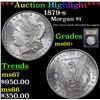 Image 1 : ***Auction Highlight*** 1879-s Morgan Dollar $1 Graded GEM++ Unc BY USCG (fc)