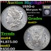 Image 1 : ***Auction Highlight*** 1880-o Morgan Dollar $1 Graded Select+ Unc By USCG (fc)
