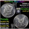 Image 1 : ***Auction Highlight*** 1889-s Morgan Dollar $1 Graded Unc+ PL BY USCG (fc)