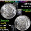 Image 1 : ***Auction Highlight*** 1889-p Morgan Dollar $1 Graded GEM+ Unc By USCG (fc)