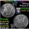 Image 1 : ***Auction Highlight*** 1921-p Morgan Dollar $1 Graded Select Unc+ PL BY USCG (fc)