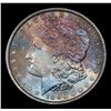Image 2 : ***Auction Highlight*** 1896-p Rainbow Toned Morgan Dollar $1 Graded GEM Unc BY USCG (fc)