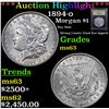 Image 1 : ***Auction Highlight*** 1894-o Morgan Dollar $1 Graded Select Unc By USCG (fc)