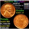 Image 1 : ***Auction Highlight*** 1928-d Lincoln Cent 1c Graded Choice+ Unc RD By USCG (fc)