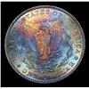 Image 3 : ***Auction Highlight*** 1882-p Rainbow Toned Morgan Dollar $1 Graded Choice+ Unc BY USCG (fc)