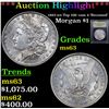 Image 1 : ***Auction Highlight*** 1882-o/s Top 100 vam 4 'Recessed' Morgan Dollar $1 Graded Select Unc By USCG
