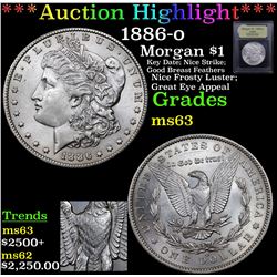 ***Auction Highlight*** 1886-o Morgan Dollar $1 Graded Select Unc By USCG (fc)