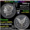 Image 1 : *Highlight Of Entire Auction* 1893-p Morgan Dollar $1 Graded Select Unc DMPL By USCG (fc)