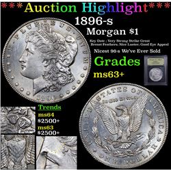 ***Auction Highlight*** 1896-s Morgan Dollar $1 Graded Select+ Unc By USCG (fc)