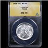 Image 2 : ANACS 1934 Texas Old Commem Half Dollar 50c Graded ms65 By ANACS