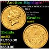 Image 1 : ***Auction Highlight*** 1849 OPEN WREATH D-4 Gold Dollar $1 Grades Select Unc (fc)