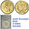 Image 6 : ***Auction Highlight*** 1857-c Charlotte Gold Dollar $1 Grades Select Unc (fc)