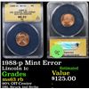 Image 1 : ANACS 1988-p Mint Error Lincoln Cent 1c Graded ms63 rb By ANACS