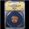 Image 2 : ANACS 1988-p Mint Error Lincoln Cent 1c Graded ms63 rb By ANACS