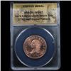 Image 2 : ANACS 1792 Half Disme Pattern Copper Medal Graded ms67 By ANACS